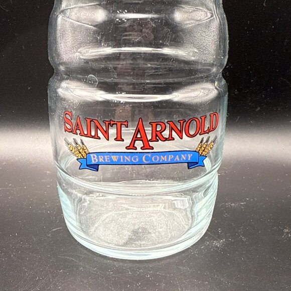 Saint Arnold Brewing Company Barrel Shaped 16 Ounce Pint Bar Glass - Picture 1 of 6